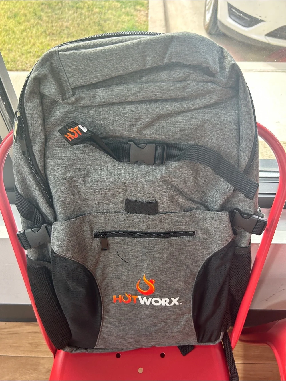 Hotworx Gray Women's Backpack with Front Pocket